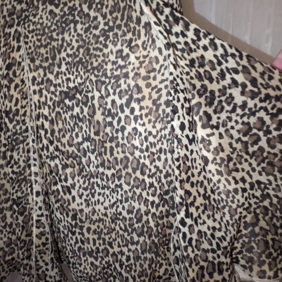 DANA BUCHMAN Skirt 100% Silk Leopard Print Skirt size 4 - Picture 10 of 17